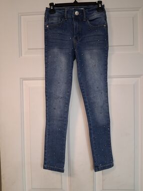 Wallflower Girl Studded Blue Denim Skinny Jeans Size 7